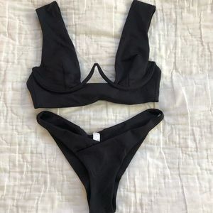 Kopper & Zink Black Underwire Bikini Set